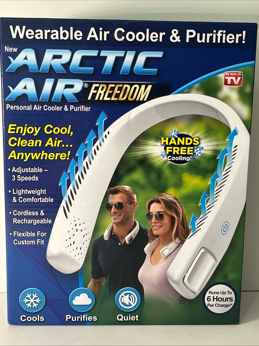 Arctic Air Freedom Wearable Neck Air Cooler - White